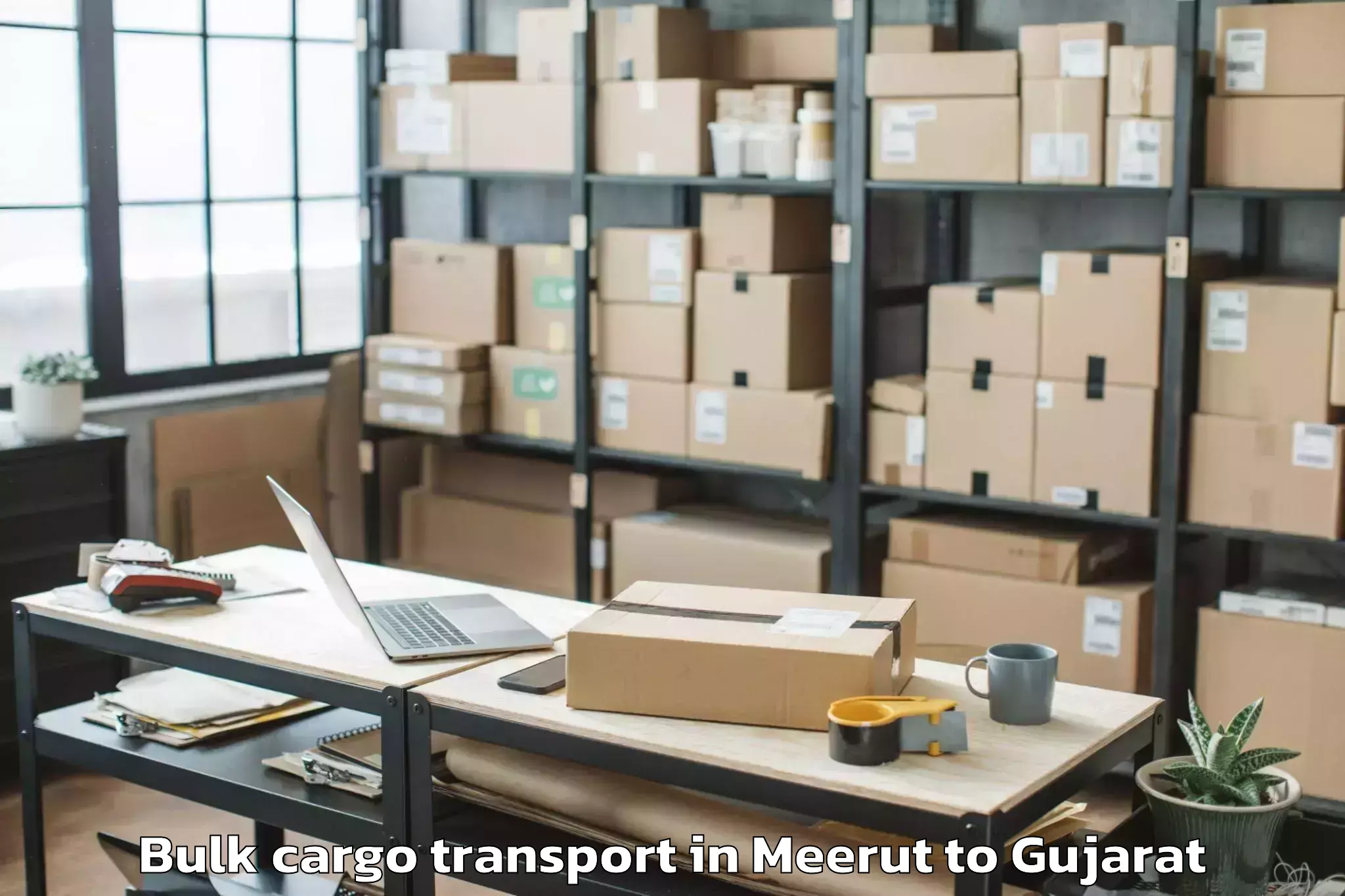 Top Meerut to Dhasa Bulk Cargo Transport Available